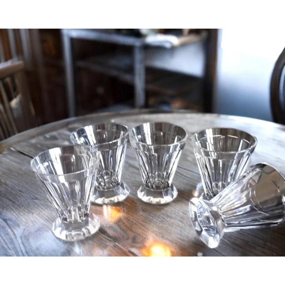 Val St Lambert Hafnia Cordial Liqueur Cocktail Glasses Set of 5 Mint 3.5
